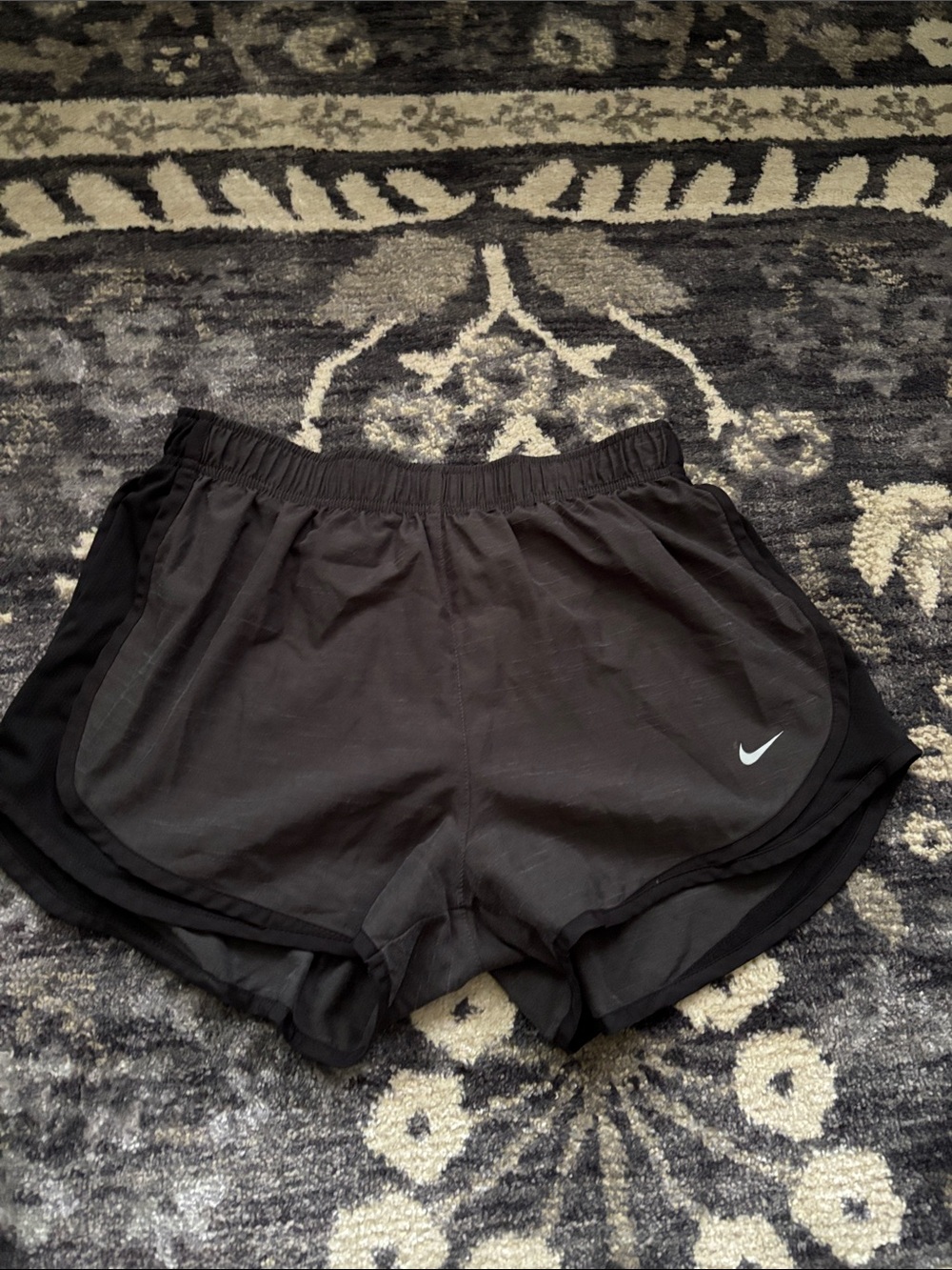 Nike Black Women's Athletic Running Shorts with Reflective Swoosh